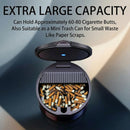 Ashtray with Lid Smell Proof Smokeless Ashtray for Cup Holder Cigar Ash Tray Detachable Stainless Steel Car Ash Tray with LED Auto Light for Most Car Office Home (Black)-7