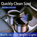 Ashtray with Lid Smokeless Ashtray for Cup Holder Smell Proof Detachable Stainless Steel Car Ash Tray with LED Auto Light for Most Car Office Home (Grey)-5