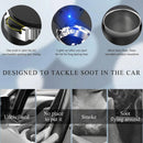 Car Ashtray with Lid Detachable Stainless Steel Ash Tray with LED Blue Light Portable Mini Vehicle Cup Holder Trash Can Smell Proof Ashtray Cup Universal Car Accessories (Purple)-5