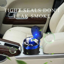 Car Ashtray with Lid Detachable Stainless Steel Ash Tray with LED Blue Light Portable Mini Vehicle Cup Holder Trash Can Smell Proof Ashtray Cup Universal Car Accessories (Blue)-5