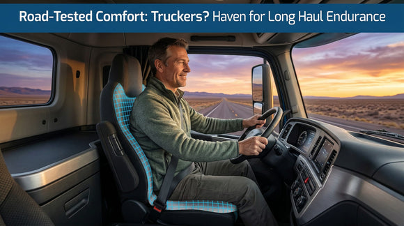 Trucker seat Cushions for Long Sitting semi Truck seat Cushion with Lumbar Support Truck seat Cushion for Back Pain and Supporting The HIPS Trucker Essentials (YTZD0001 Average Size)