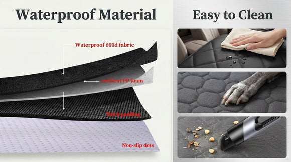 Car Seat Cover for Dogs Non-Slip Rear Waterproof Car Bench Seat Cover for Back Seat Dog Car Seat Cover for Trucks SUVs Most Cars (Bench)