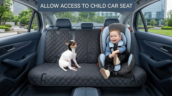 Car Seat Cover for Dogs Non-Slip Rear Waterproof Car Bench Seat Cover for Back Seat Dog Car Seat Cover for Trucks SUVs Most Cars (Bench)
