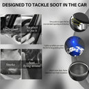 Car Ashtray with Lid Detachable Stainless Smokeless Auto Ashtray with LED Blue Light Portable Mini Trash Can for Cup Holder Universal Vehicle Interior Accessories (Blue)-6