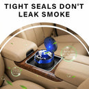 Car Ashtray with Lid Detachable Stainless Smokeless Auto Ashtray with LED Blue Light Portable Mini Trash Can for Cup Holder Universal Vehicle Interior Accessories (Blue)-3