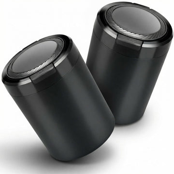 Car Ashtray with Lid and Light Smell Proof for Cup Holder Easy Clean Up Detachable Auto LED Ashtray - 0
