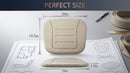 Car Seat Cushion Memory Foam Car Seat Cushion Anti Slip Rubber Bottom Car Seat Cushions for Driving Suitable for Car and Office Chairs (Cream)-6