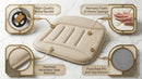Car Seat Cushion Memory Foam Car Seat Cushion Anti Slip Rubber Bottom Car Seat Cushions for Driving Suitable for Car and Office Chairs (Cream)-3