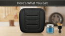 Car Seat Cushion Memory Foam Car Seat Cushion Anti Slip Rubber Bottom Car Seat Cushions for Driving Suitable for Car and Office Chairs (Black)-5