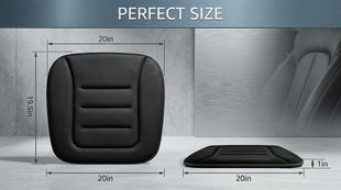 Car Seat Cushion Memory Foam Car Seat Cushion Anti Slip Rubber Bottom Car Seat Cushions for Driving Suitable for Car and Office Chairs (Black)