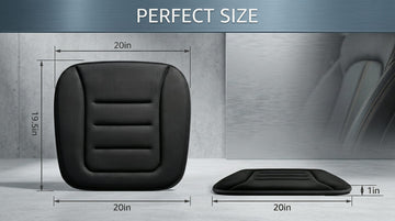 Car Seat Cushion Memory Foam Car Seat Cushion Anti Slip Rubber Bottom Car Seat Cushions for Driving Suitable for Car and Office Chairs (Black) - 0