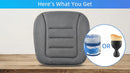 Car Seat Cushion Memory Foam Car Seat Cushion Anti Slip Rubber Bottom Car Seat Cushions for Driving Suitable for Car and Office Chairs (Grey)-6