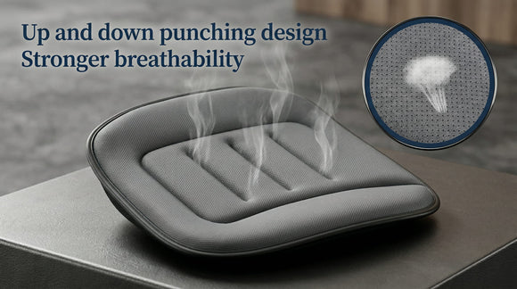 Car Seat Cushion Memory Foam Car Seat Cushion Anti Slip Rubber Bottom Car Seat Cushions for Driving Suitable for Car and Office Chairs (Grey)