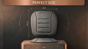 Car Seat Cushion Memory Foam Car Seat Cushion Anti Slip Rubber Bottom Car Seat Cushions for Driving Suitable for Car and Office Chairs (Grey) - 0