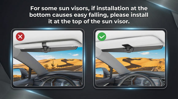 Sun Visor Extender for Cars Polarized Car Visor Extender Sun Blocker UV400 Adjustable Visor Extension Clip on Sun Visor for Car Universal Glare UV Protector