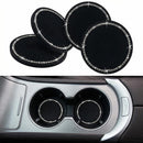 Bling Car Cup Coaster 2.75 Inch Anti Slip Shockproof Embedded Drink Mat Dustproof Automotive Interior Accessories Mat Universal for Vehicles Trucks RVs and More (Black 4 PCS)-5