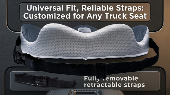 X-Large Seat Cushion for Truck Driver Upgraded Cushion for Back Support and Pain Relief Memory Foam with Non-Slip Washable Cover Relieves Long-Term Truck Sitting and Pain