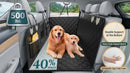 Hard Bottom Car Seat Cover for Dogs Waterproof Dog Seat Cover for Back Seat Extender Scratch-Proof and Anti-Slip Car Dog Hammock for Large Dogs SUV Black(Holds 500 Lbs)-4