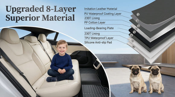 Back Seat Cover for Dogs Dog Car Seat Cover for Back Seat with Hard Bottom Waterproof Dog Hammock for Car with Mesh Window & Pocket Pet Rear Seat Cover Protector Holds 400lbs for Car SUV