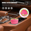 Glow in The Dark Car Ashtray Smell Proof Multifunctional with Lid Smokeless for Car Truck SUV Pink-5