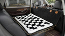 Backseat Pet Bed Mat Truck Plaid Dog Bed for Car Back Seat Deluxe Dog Seat Covers Non-Slip Travel Pet Mat Fit for Backseat Extenders and Trucks SUVs (Black&White 24.8x54 inch)-1