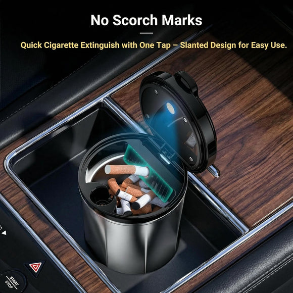 Car Ashtray Smokeless Ashtray with Lid Car Ashtrays for Cup Holder Smell Proof Fashionable Coffee Cup Design Detachable & Easy to Clean Great for Cars Office Home