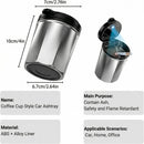 Car Ashtray Smokeless Ashtray with Lid Car Ashtrays for Cup Holder Smell Proof Fashionable Coffee Cup Design Detachable & Easy to Clean Great for Cars Office Home-2