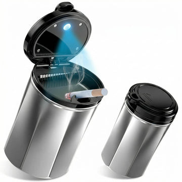 Car Ashtray Smokeless Ashtray with Lid Car Ashtrays for Cup Holder Smell Proof Fashionable Coffee Cup Design Detachable & Easy to Clean Great for Cars Office Home