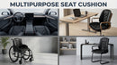 Car Seat Cushions Lumbar Support Pillows with Comfort Memory Foam Design Washable and Adjustable for Drivers and Office Use (Black)-6