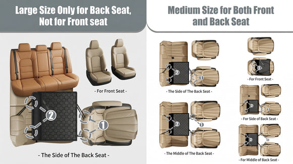 Dog Car Seat for Large Medium Dogs Dog Car Seat Cover for Back Seat Foldable Pet CarSeat with Safety Belt Waterproof Fabric & Breathable Mesh Back Seat Cover for Dogs Under 40lbs (Large Black)