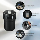 Car Ashtray with Lid Easy Clean Up Detachable Smokeless Ashtray with LED Blue Light Portable Mini Ash Tray Cup Holder for Car Home Office Travel Interior Auto Accessories (Black Larger)-2