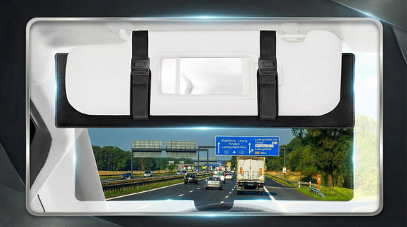 Polarized Sun Visor Extender for Car Anti-glare Sunvisor Extension Shade Attachment for Glare Clips And Straps Design for Extra Safety Sunshade Blocker for Short People/Driver & Passenger Side