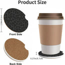 Car Coasters for Cup Holders 2 Pack Absorbent Ceramics Anti Slip Universal 2.56 Inch Car Cup Coaster for Women Men Car Interior Accessories - Black Leopard Cheetah Print-2
