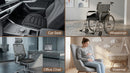 Memory Foam Car Seat Cushion with Breathable Fabric & Non-Slip Gel Universal Fit for Car Truck Office Home 19.6x18x1.2 Black-5