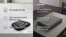 Memory Foam Car Seat Cushion with Breathable Fabric & Non-Slip Gel Universal Fit for Car Truck Office Home 19.6x18x1.2 Black-4