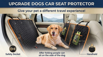 Hard Bottom Holds 420LBS Dog Car Seat Cover for Back Seat Back Seat Extender for Dogs Back Seat Extender for Car Travel Bed with Mesh Window and Storage Pocket SUV Truck - 0