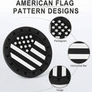 Car Cup Holder Coaster American Flag Non-Slip Insert Car Cup Coaster Car Accessories Interior for Women and Man 4 Pack Black-4