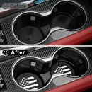 Car Cup Holder Coaster American Flag Non-Slip Insert Car Cup Coaster Car Accessories Interior for Women and Man 4 Pack Black-3
