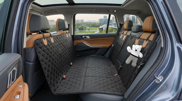 Back Seat Extender for Dogs with Hard Bottom/Large Space Waterproof Dog Car Seat Cover Holds 400lbs Sturdy Nonslip Pet Backseat Hammock for Cars/SUV