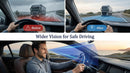 Leather Car Seat Cushion for Driving Relieves Tailbone & Thigh Pain Ergonomic Dual Memory Foam Seat Cushion for Car Raised Back for Wider Vision Rub-Resistant & Easy-to-Clean Cover Non-Slip-9