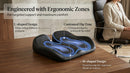 Leather Car Seat Cushion for Driving Relieves Tailbone & Thigh Pain Ergonomic Dual Memory Foam Seat Cushion for Car Raised Back for Wider Vision Rub-Resistant & Easy-to-Clean Cover Non-Slip-6