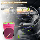 Car Ashtray 2PCS Glow In The Dark Smokeless Self-Extinguishing Vehicle Cigarette Trash Can Smellproof Portable Automotive Ash Holder Organizer Universal for Truck Home Office (Pink)-5
