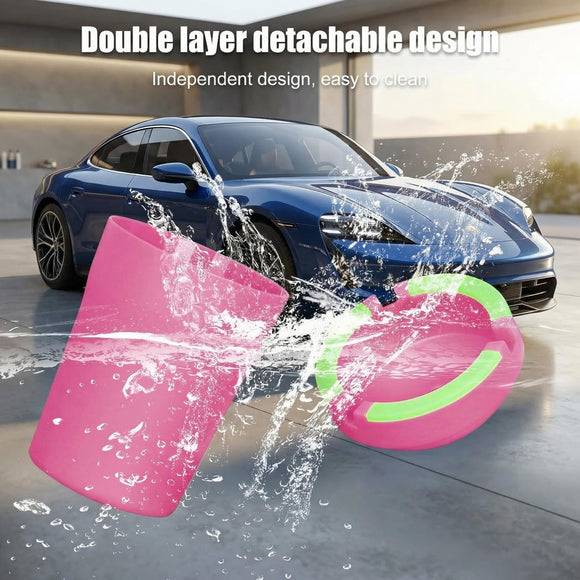 Car Ashtray 2PCS Glow In The Dark Smokeless Self-Extinguishing Vehicle Cigarette Trash Can Smellproof Portable Automotive Ash Holder Organizer Universal for Truck Home Office (Pink)