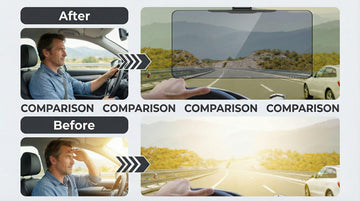 Polarized Sun Visor Extender for Car Visor Extender Sun Blocker Visor Attachment Sunvisor Extension for Car UV400 Grade Block Glare UV Stray Ray - 0
