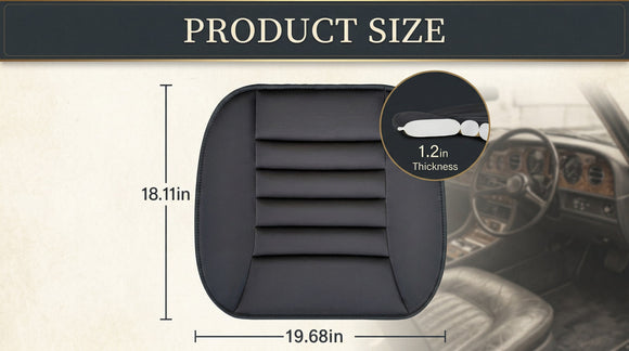 Car Seat Cushion Pad with 1.2inch Comfort Seat Protector for Car Driver Seat Office Chair Home Use Memory Foam Seat Cushion with Non Slip Bottom