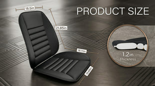 Car Seat Cushion with Back Support Pillow 1.2 Thick Enhanced Comfort Memory Foam Design for Pain Relief Ideal for Drivers and Office Use - Ergonomic Lumbar Comfort for Long Sitting