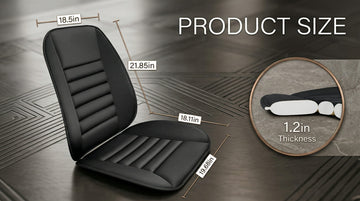 Car Seat Cushion with Back Support Pillow 1.2 Thick Enhanced Comfort Memory Foam Design for Pain Relief Ideal for Drivers and Office Use - Ergonomic Lumbar Comfort for Long Sitting - 0