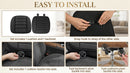 Car Seat Cushion and Lumbar Support Pillow 1.2 Thick Memory Foam Desk Chair Cushion Back Support for Automotive Seat Driver Travel Leg and Back Pain Relief Washable Adjustable Black-6
