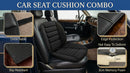 Car Seat Cushion and Lumbar Support Pillow 1.2 Thick Memory Foam Desk Chair Cushion Back Support for Automotive Seat Driver Travel Leg and Back Pain Relief Washable Adjustable Black-3