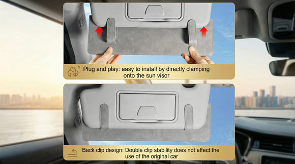 Car Sun Visor Extender Anti Glare Vehicle Sunvisor Extension Shade Attachment for Safe Driving Adjustable Auto Sunlight Blocker Accessories Universal for SUV Sedan Truck(Gray)